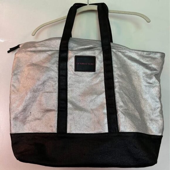 New Victoria’s Secret Metallic Weekender Tote Bag - Picture 1 of 5